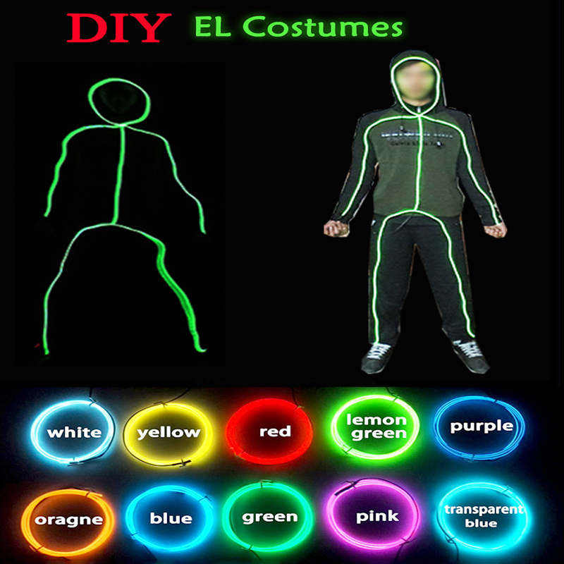 Diy Kit Elektronik - Cosplay Matchstick Men-kostuums DIY Gloeiende kostuums
