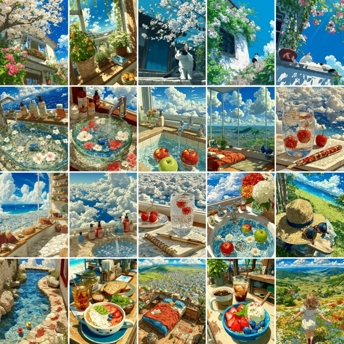 Diy Elektronik - Fris landschap digitaal olieverfschilderij DIY-kit Handgeschilderd