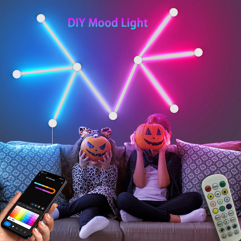 Diy Lamp Electronics - Slimme RGB-wandlamp, Bluetooth APP-verbinding LED-lichtbalk voor