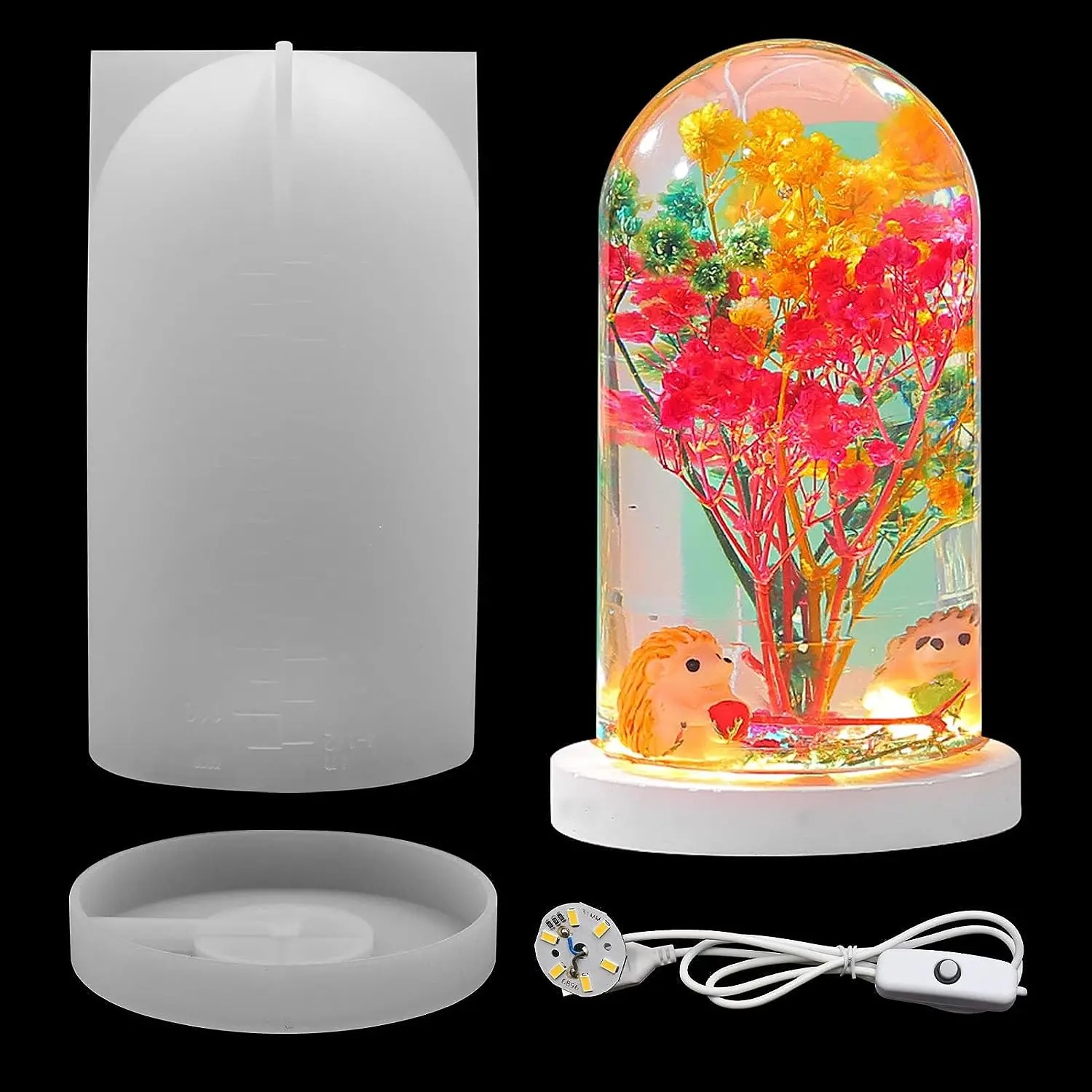 Diy Lamp Electronics - DIY Kristal Epoxyhars Mal Led Nachtlampje
