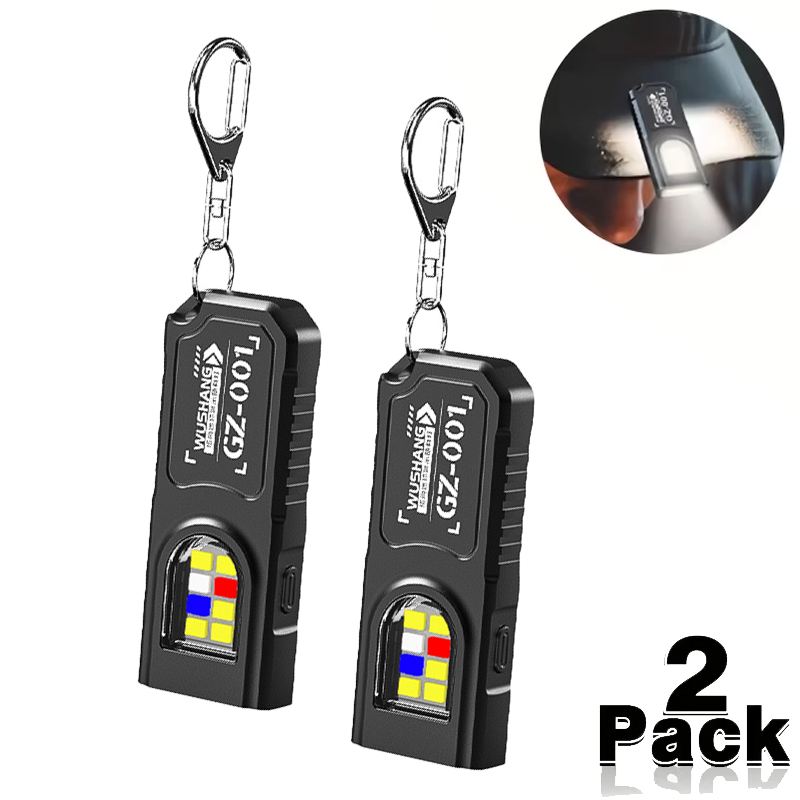 Diy Lamp Electronics - Multifunctionele Mini COB LED-sleutelhangerzaklamp USB oplaadbare