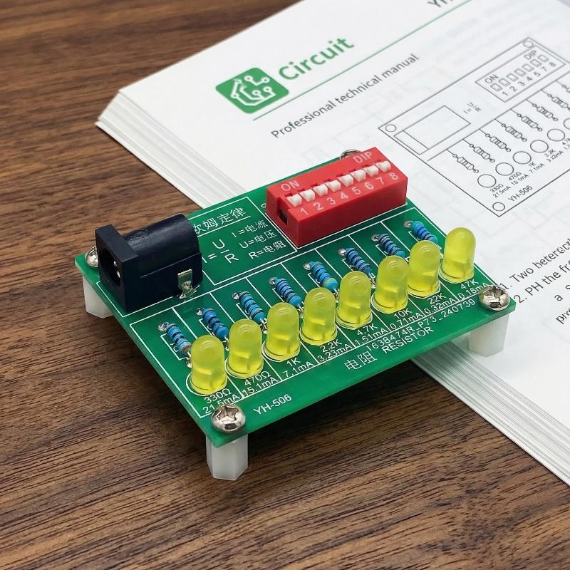 Diy Electronics Lab - Elektronische doe-het-zelf soldeerpraktijkset LED-stroomtestprintplaat voor training,