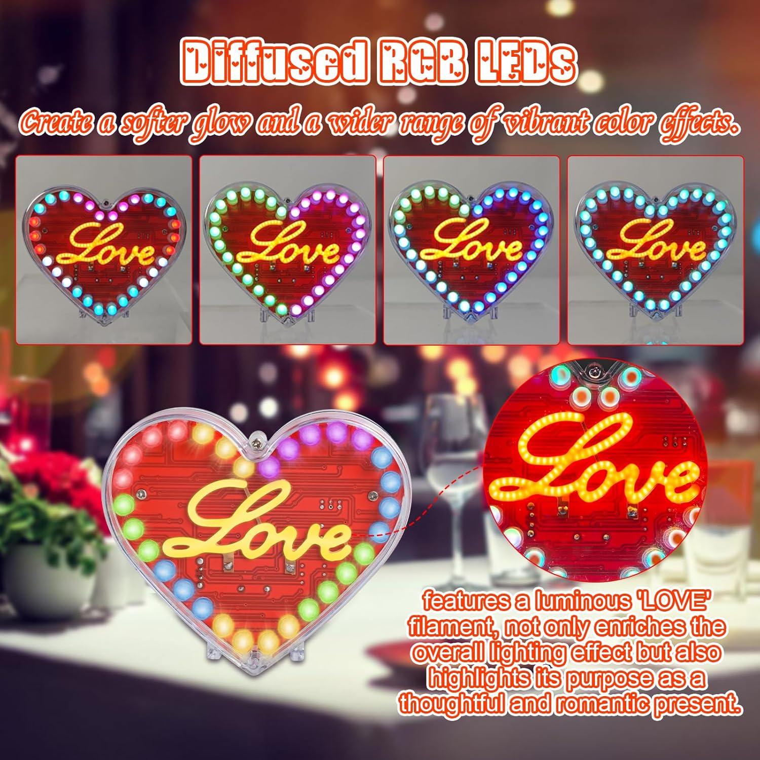 Hartvormige LED-soldeerkit RGB - Diy Electronics Filament recensie en prijs
