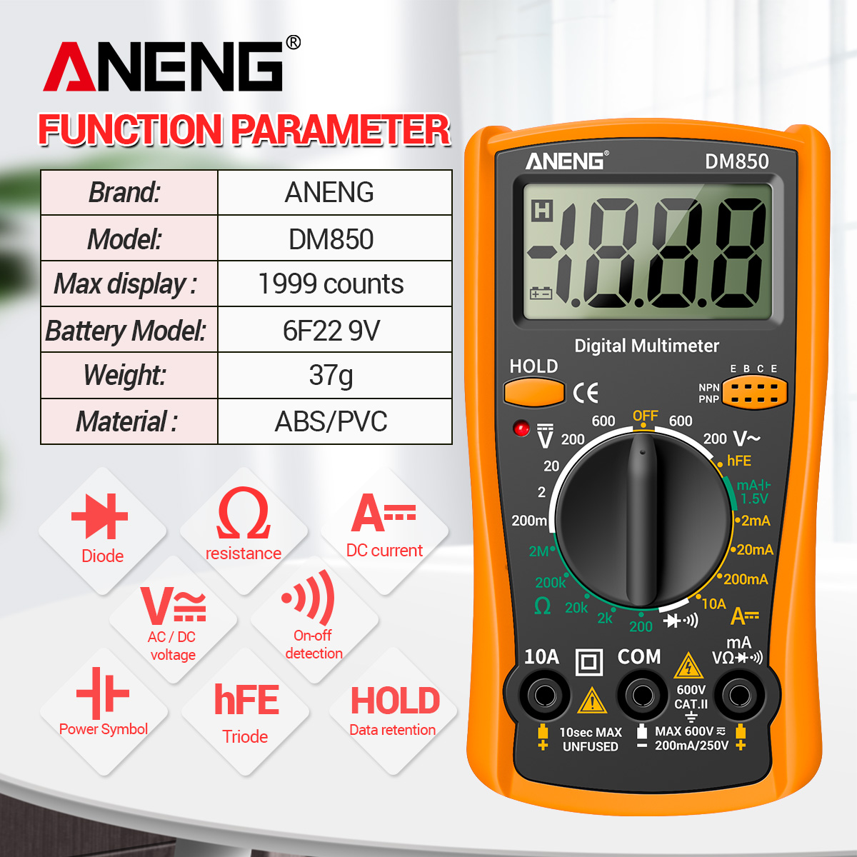 Multifunctionele digitale disp - Multimeter Digital recensie en prijs