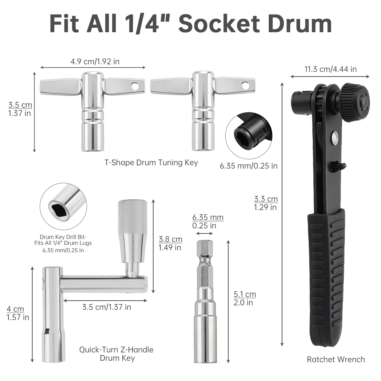 5PCS Drum Tuning Key Kit voor  - Diy Electronics For Home recensie en prijs