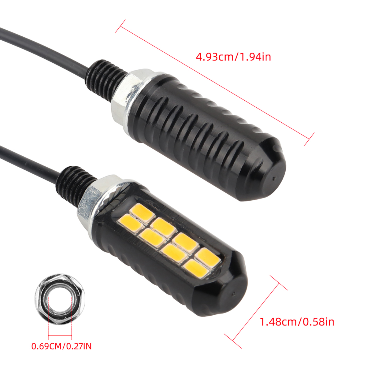 1 paar motor LED lampjes 8SMD  - Diy Lamp Electronics recensie en prijs