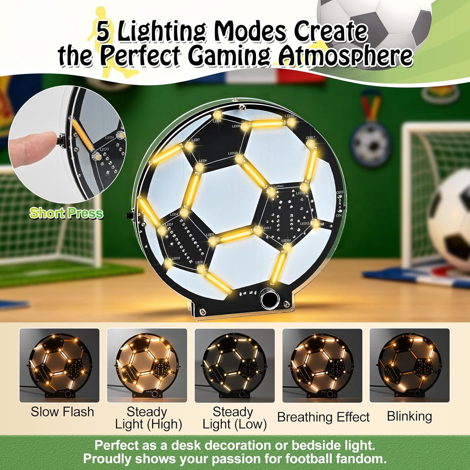 DIY Voetbal LED Soldeerkit Gel - Diy Electronics Filament recensie en prijs