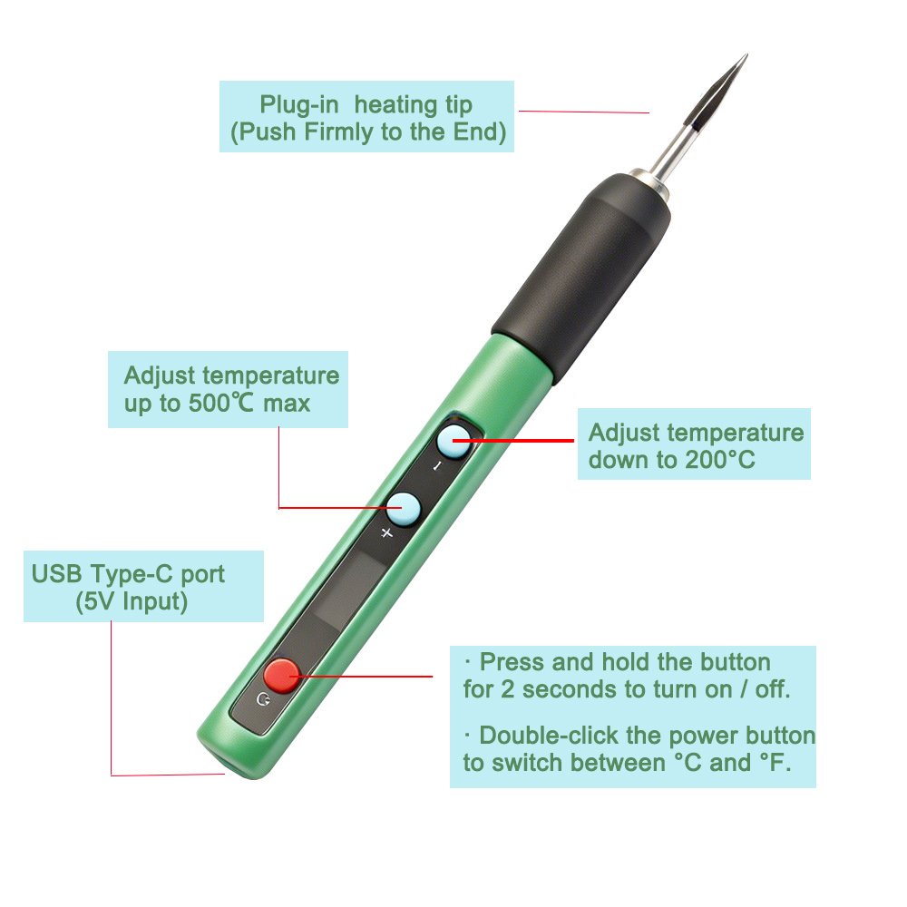 Draagbare mini USB Type-C digi - Diy Electronics Bench recensie en prijs